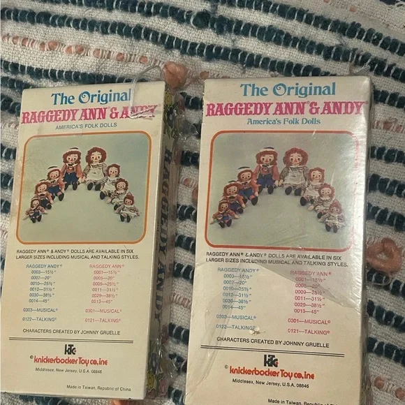 The Original RAGGEDY ANN & ANDY Americas VINTAGE Folk Dolls (Knickerbocker) - Picture 2 of 2